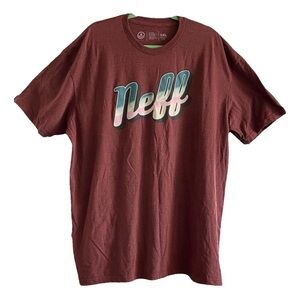 Neff Men's Maroon Graphic Tee in 3XL NWOT